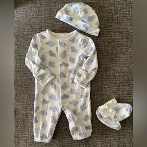 Carter’s pajamas or nightgown w/socks and hat